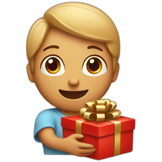 giving a gift emoji