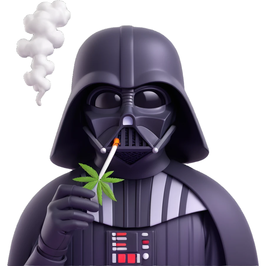 darth vader smoking cannabis emoji