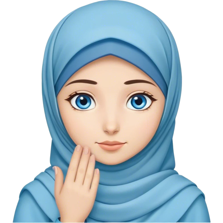 Turkish beautiful finish Konya girl blue eyes with hijab and dua  emoji