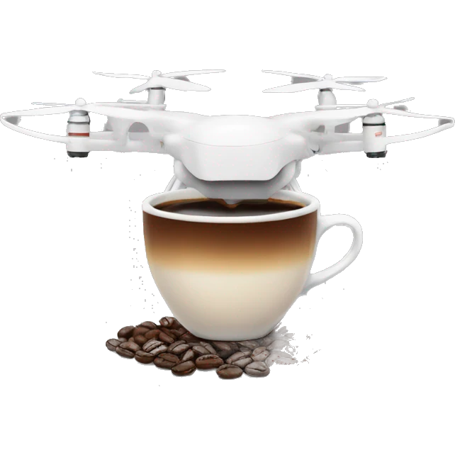 drone with coffee emoji