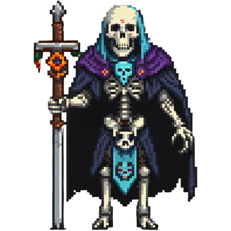 undead necromancer overlord with army of skeletons emoji