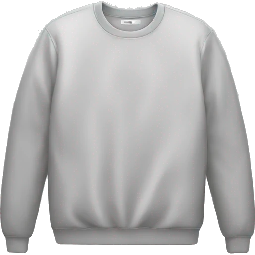 basic blank folded crewneck emoji
