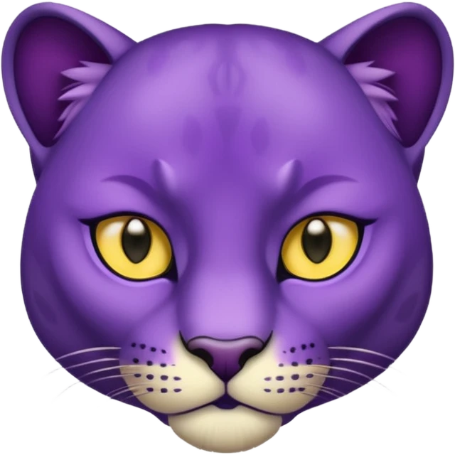 Purple Panther face turned to the slight right emoji