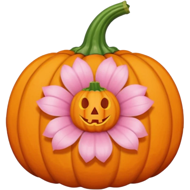 pastel pink orange halloween  flower pumpkin choker emoji