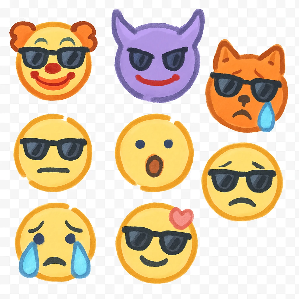 Cat with sunglasses emoji