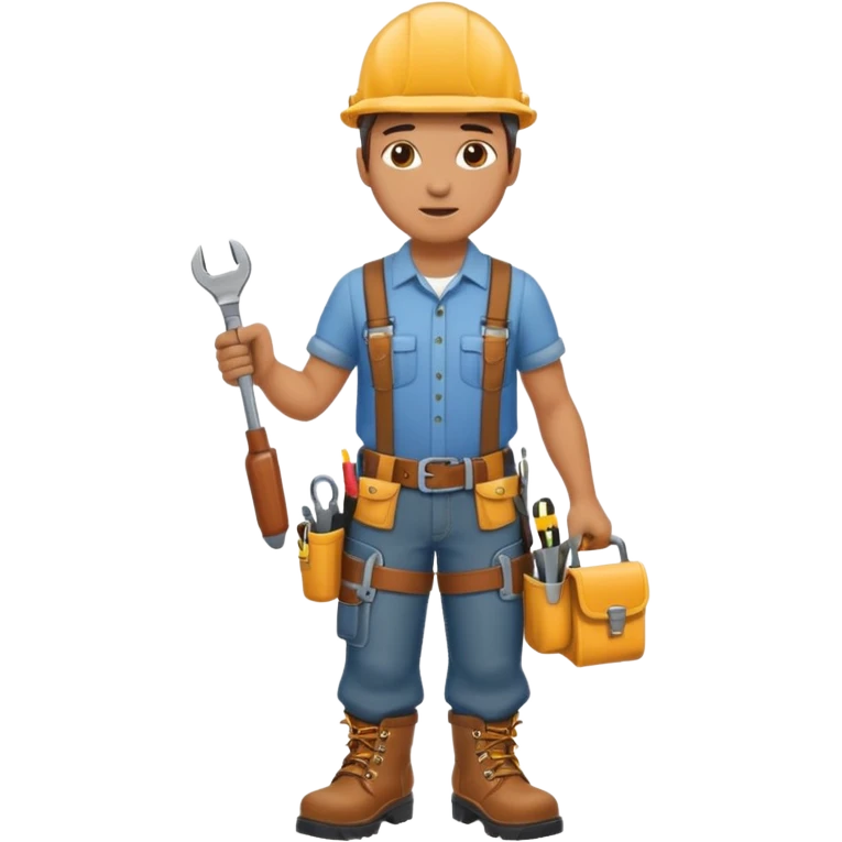 Repairs and Maintenance, tools belt, full body emoji