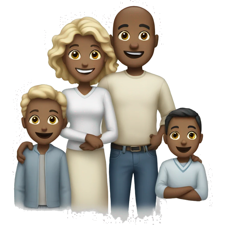 white family happy emoji