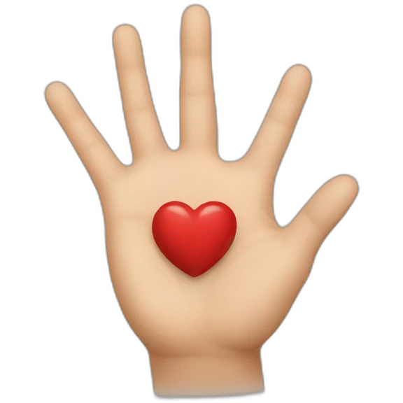 hand heart emoji