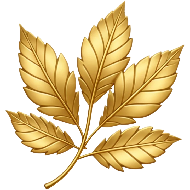 Gold leaves emoji