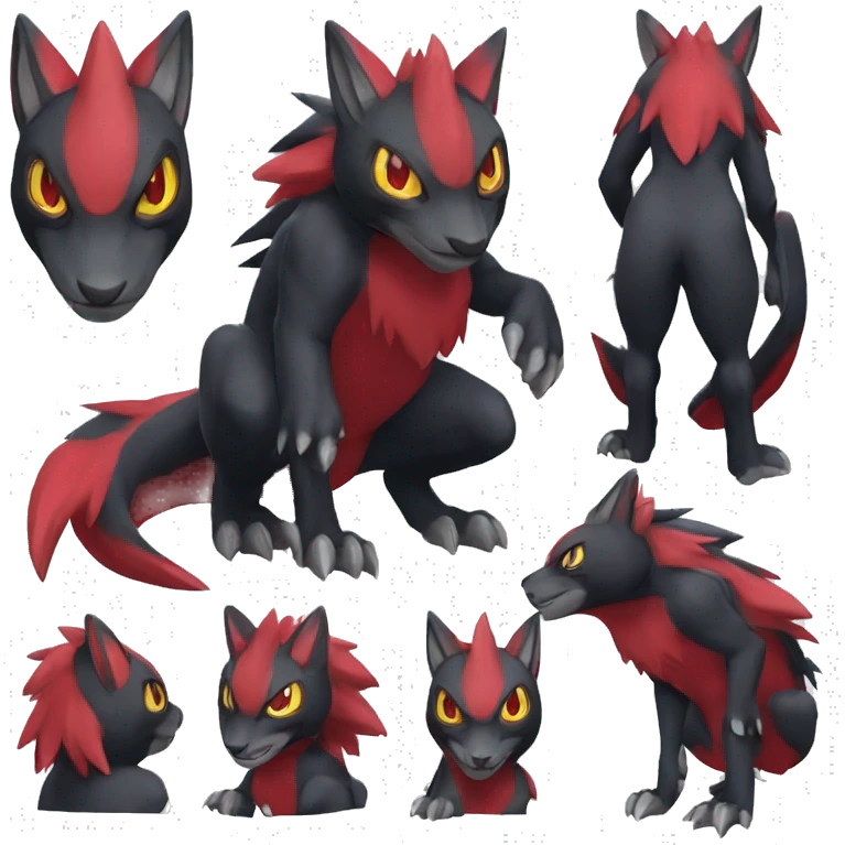 Nargacuga-Litten-Zoroark full body emoji