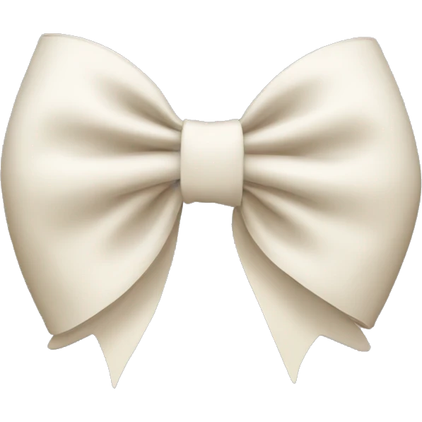 Bege white bow  emoji