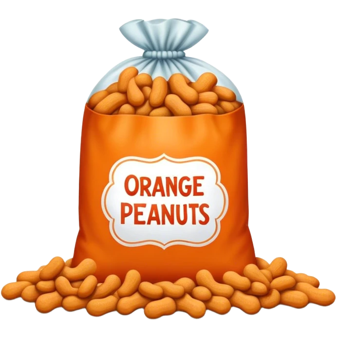 Bag of circus peanuts emoji