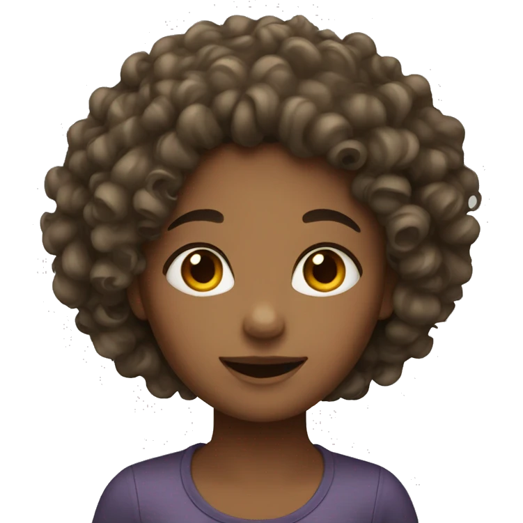 Curly hair girl  emoji