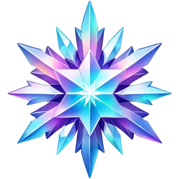 Iridescent sparkly shiny nebula snow crystal   emoji