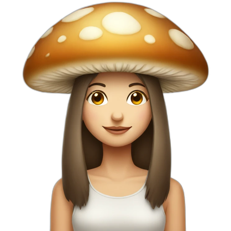 Mushroom hat girl emoji