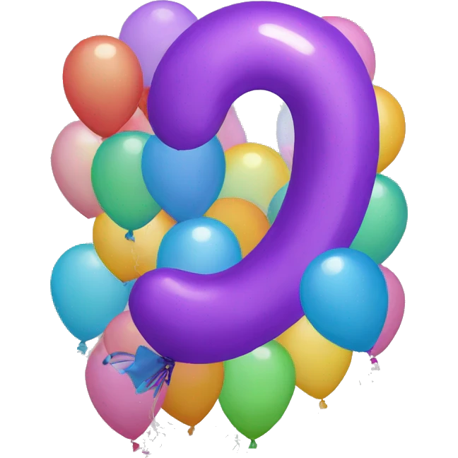 Balloons numbers 1-5 emoji