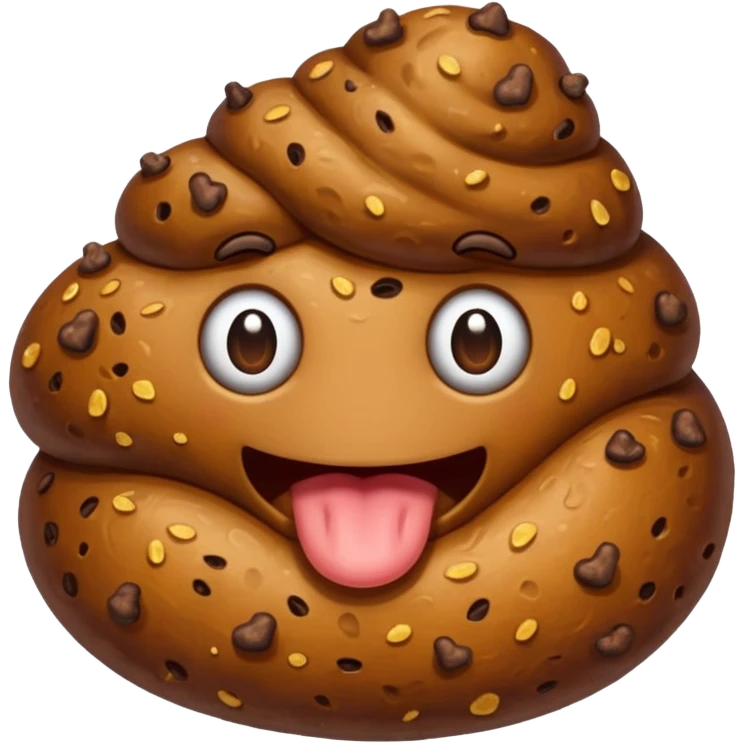 A brown poop without a face💩 emoji