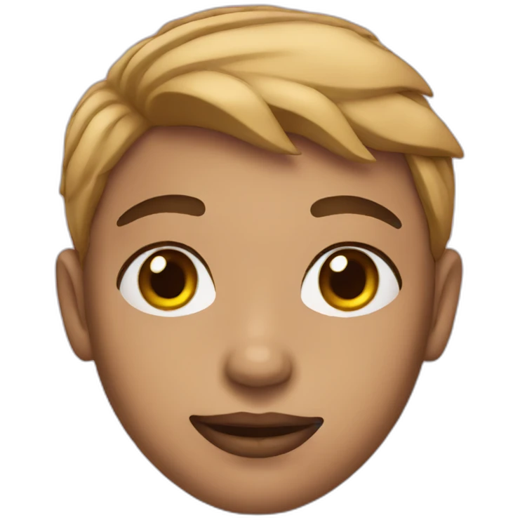 Boy with makeup emoji