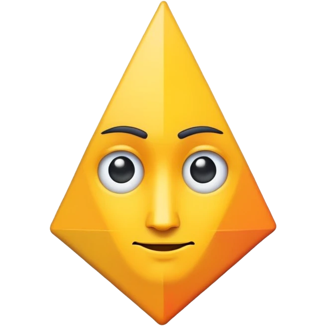 character with triangle head emoji