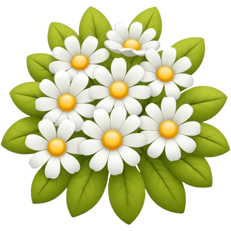 White flowers emoji