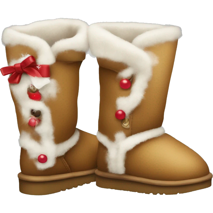 cute christmas uggs emoji