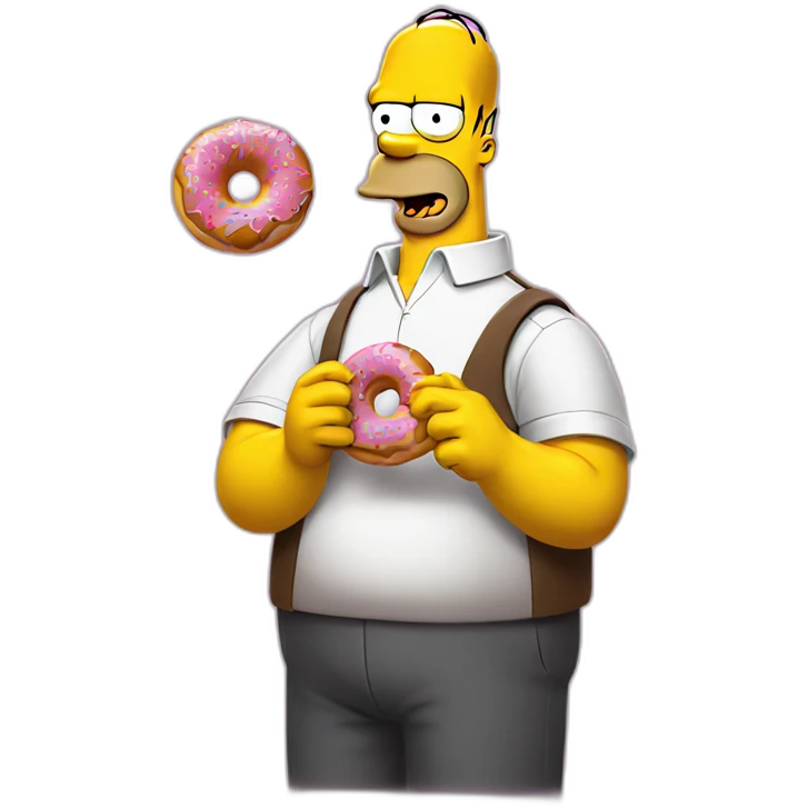 Homer simpson eating a donuts emoji