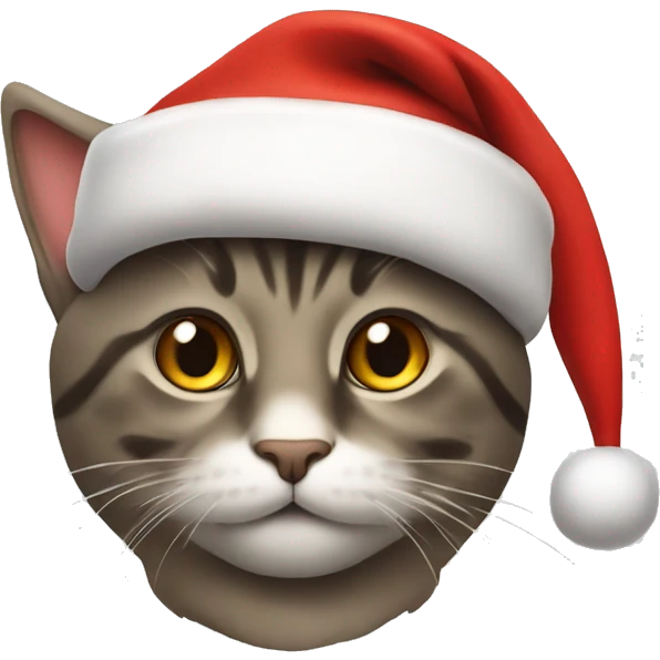 Cat with Santa’s hat emoji