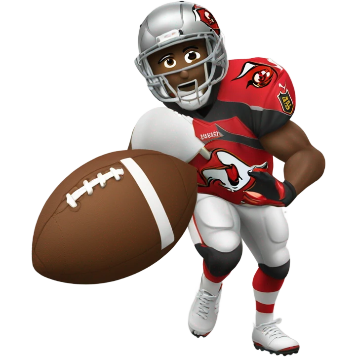  Tampa Bay Buccaneers football player with football  emoji