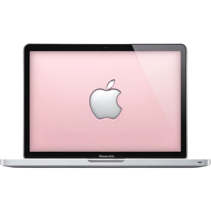 Light pink and white MacBook  emoji