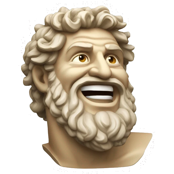 Ancient Greek King Odysseus Statue Laughing emoji
