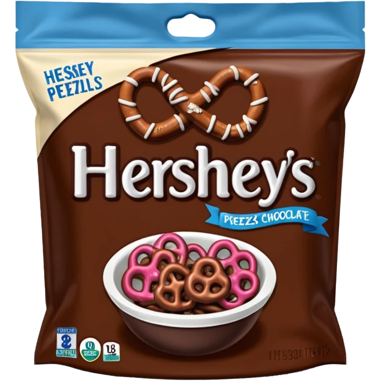 Bag of Hersheys chocolate dipped pretzels  emoji