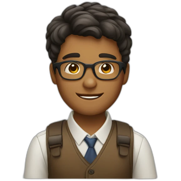 A boy who likes to be a nerd emoji