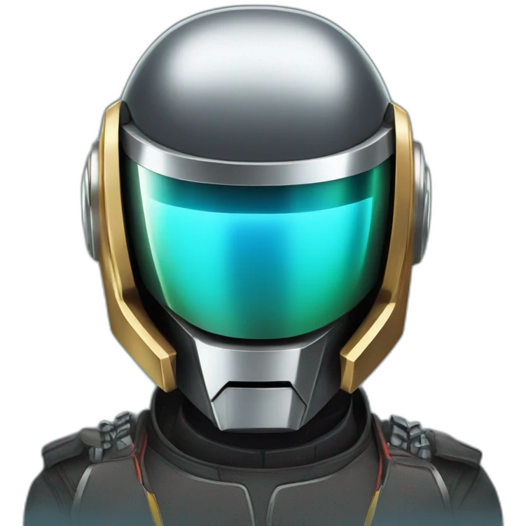helmet robot like daft punk emoji