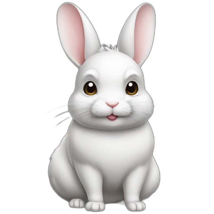 Chinchilla sui le dos d'un lapin emoji