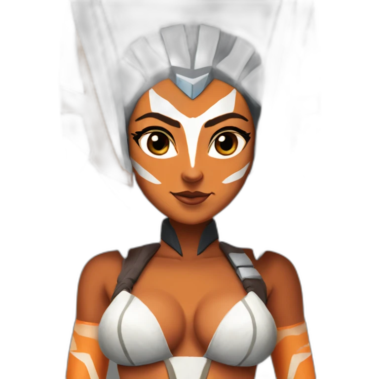 Sexy Ahsoka Tano (portrait, front facing) bikini (small horns) emoji