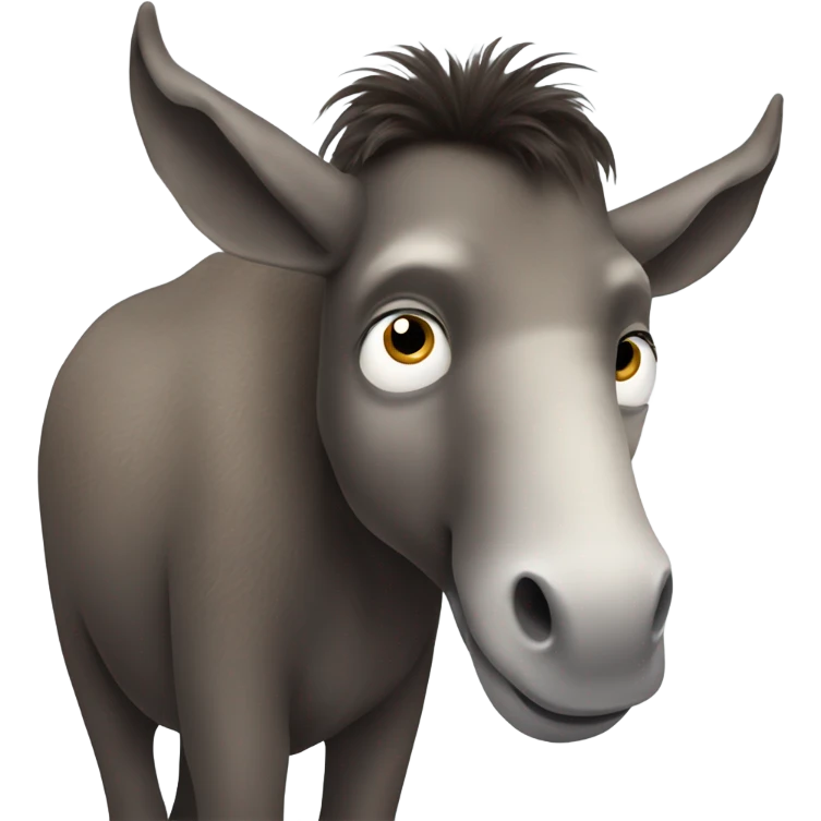 Mammoth Jackstock donkey with dark brown hair emoji