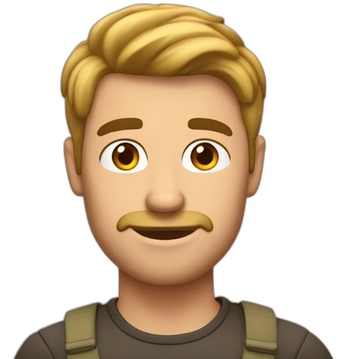 Hombre con cabello rosa y rubio emoji