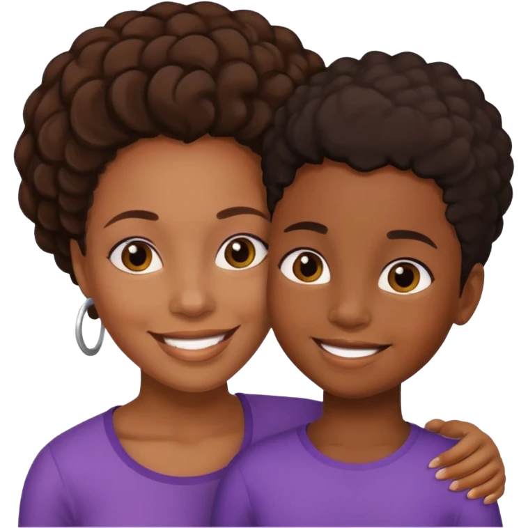 no a black mother and a black child emoji