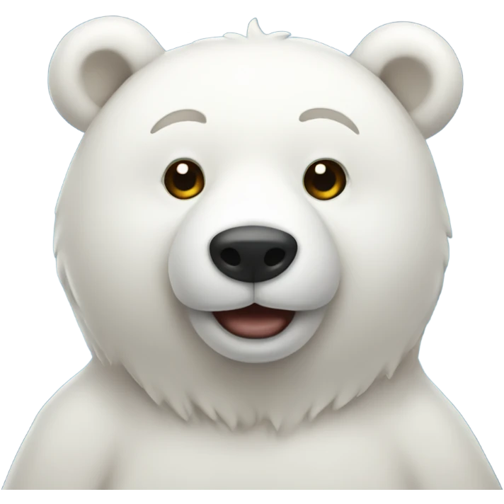 White bear with stars around it emoji