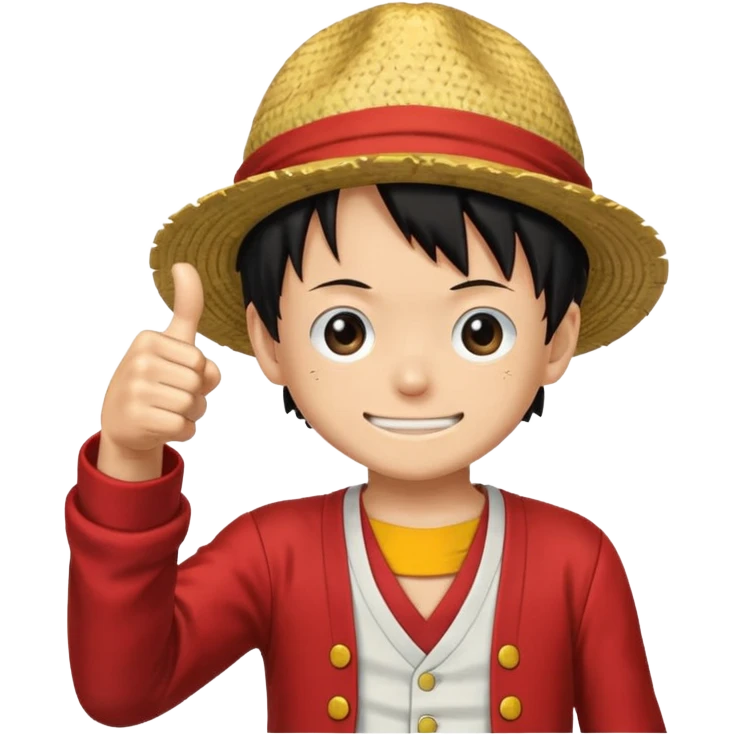 luffy giving a thumbs up in anime style emoji