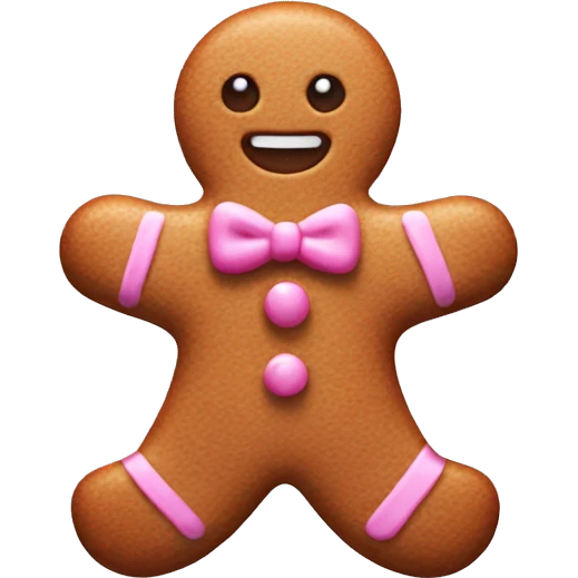 Pink gingerbread man  emoji