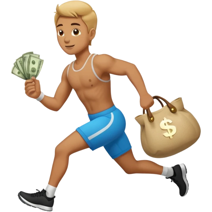 Robber running with Money bag emoji
