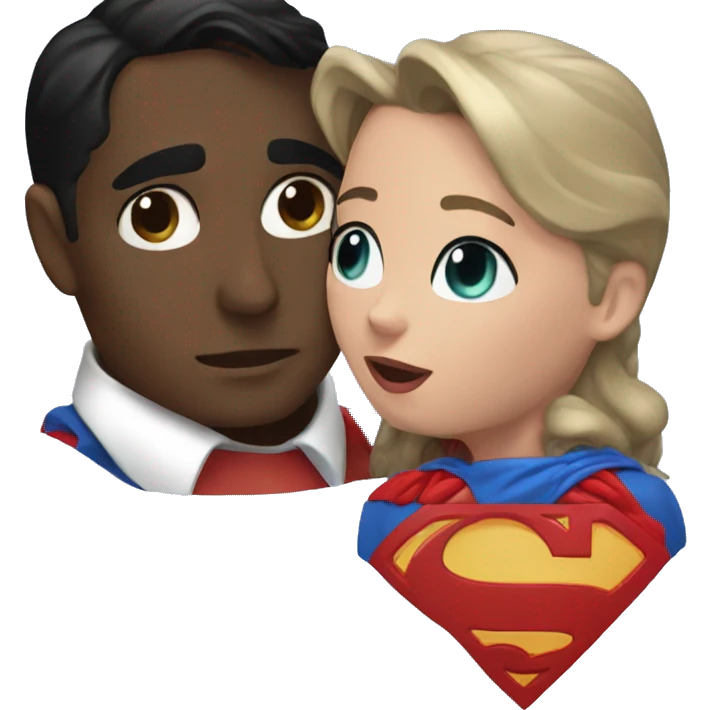 Superman kiss emoji