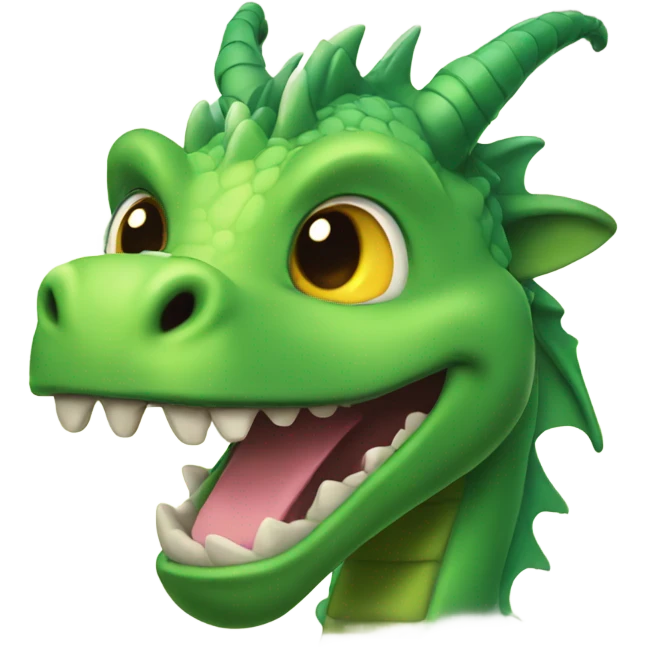 Happy dragon emoji