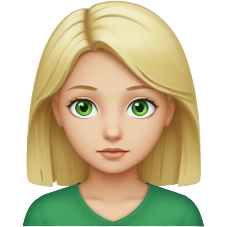 Girl blonde Green eyes emoji