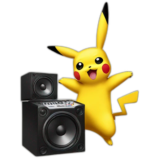 pikachu dancing on soundsystem emoji