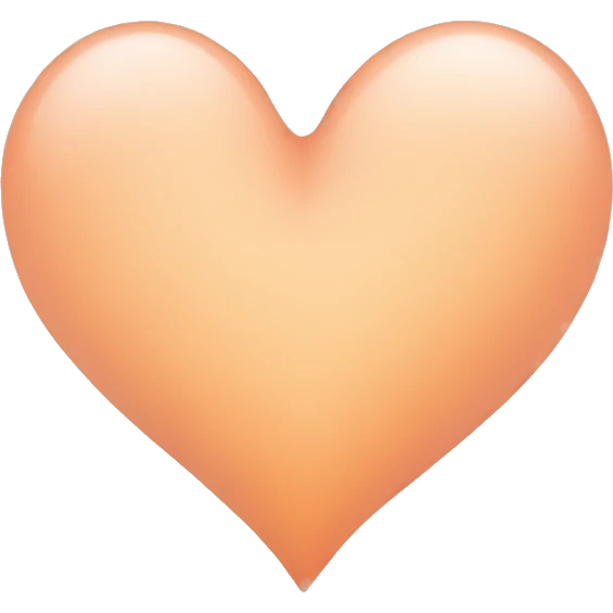 light peach colored heart  emoji