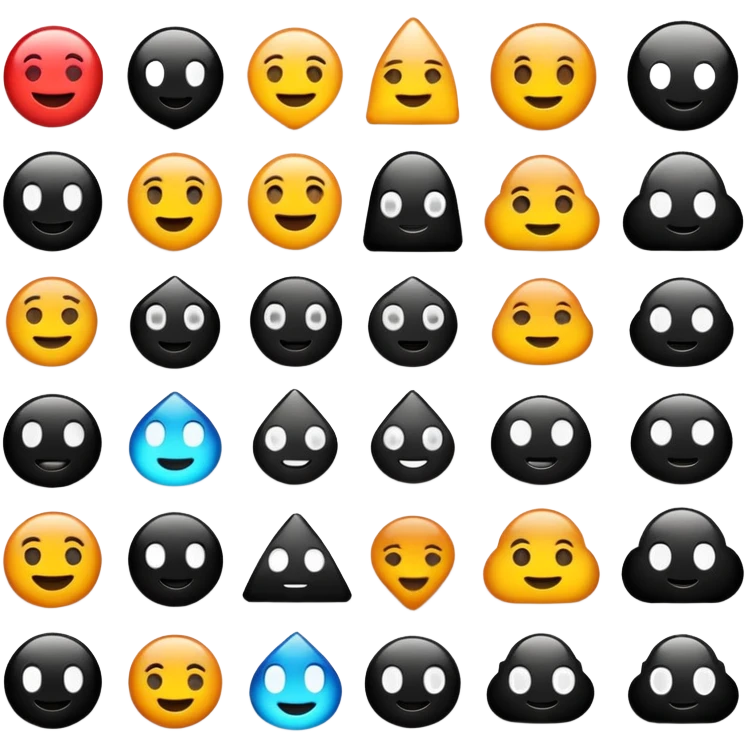 Black emojis
 emoji