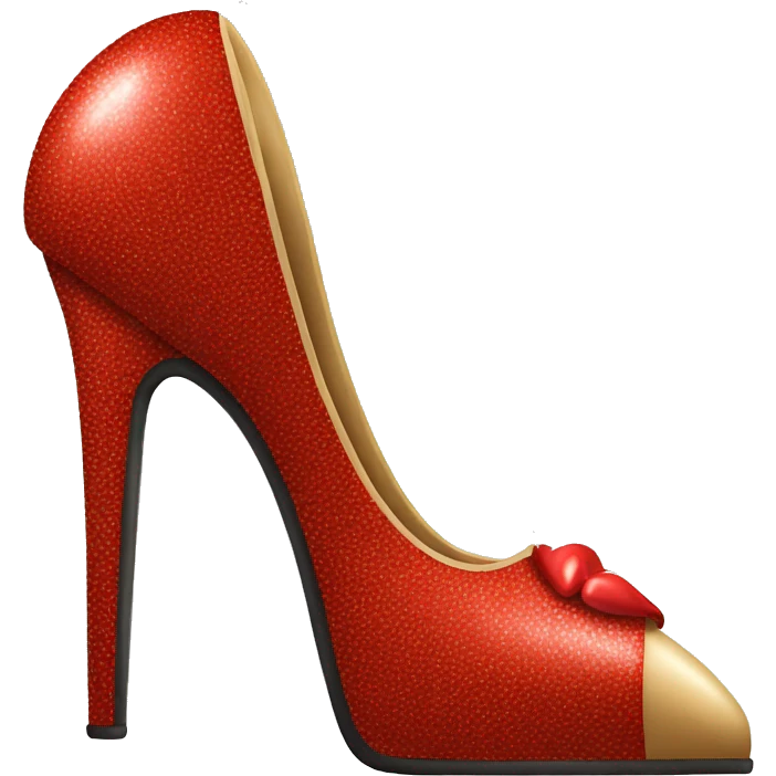 Heart with a high heel inside for somebody who loves high heel dance emoji