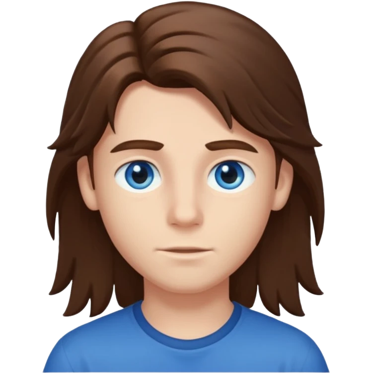 Boy with long hair emoji